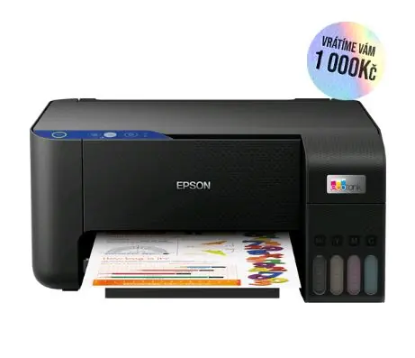 Epson EcoTank L3211 černá / Inkoustová multifunkce / A4 / 33ppm / 5760x1440dpi / tisk & sken. & kopírování