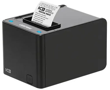 Custom K3 HS černá / Termotiskárna účtenek / 58 & 60 & 80mm / 203dpi / LAN / RS-232 / USB