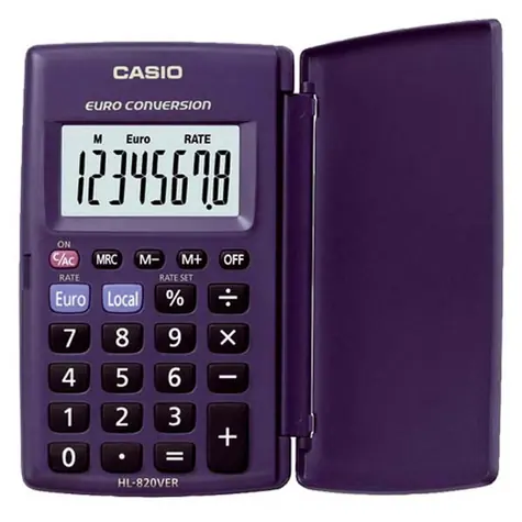 CASIO HL 820 VER modrá / kapesní kalkulačka / osmimístná