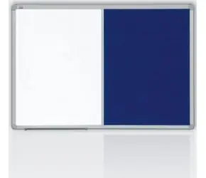 2x3 Kombinovaná tabule 90x120 filc šedá & magnet / rám ALU23