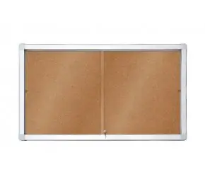 2x3 Horizontální interierová korková vitrína s posuvnými dveřmi 97x70 mm (8xA4)