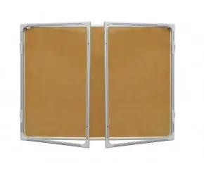 2x3 Vitrina s dvoukřídlým vertikálním otevíráním 120x180cm / korkový vnitřek