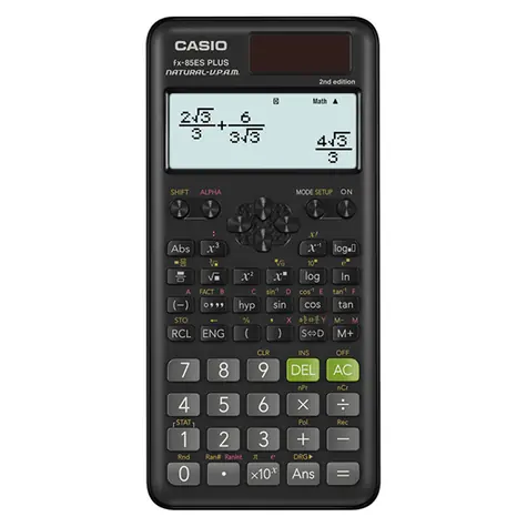 CASIO FX 85 ES Plus E2 černá / Kalkulačka školní / s duálním napájením