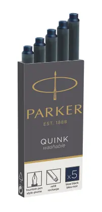 PARKER Quink modročerná 5ks / inkoustové bombičky