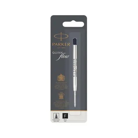 PARKER Quinkflow Ballpoint Pen F černá 1ks / náplň do kuličkových per