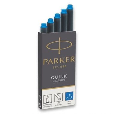 PARKER Royal Quink Inkoustové bombičky modrá 5ks - omyvatelné / OMYVATELNÉ / do plnicích per Parker