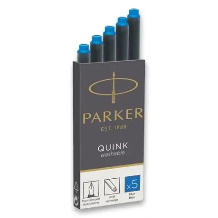 PARKER Royal Quink Inkoustové bombičky modrá 5ks - omyvatelné / OMYVATELNÉ / do plnicích per Parker