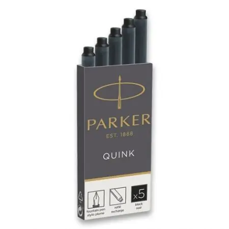PARKER Quink Inkoustové bombičky černá 5ks / do plnicích per Parker