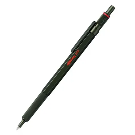 Rotring 600 metallic dark green / Kuličkové pero / náplň: černá