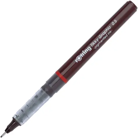 Rotring Tikky Graphic 0.5 mm / Grafický liner / Barva: černá