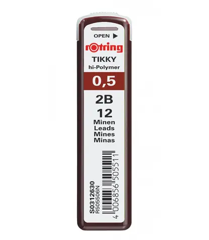 Rotring Tuhy 0.5mm - 2B 12 ks / Tuhy do mikrotužky