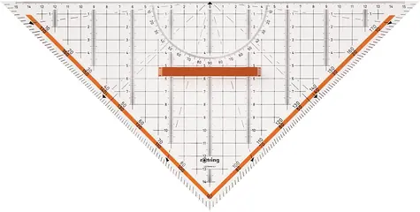 Rotring TZ trojúhelník 32cm / s odnímatelnou rukojetí / průhledný