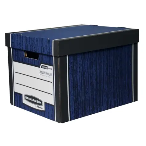 Fellowes Bankers Box Archivační kontejner Woodgrain modrá (2ks)