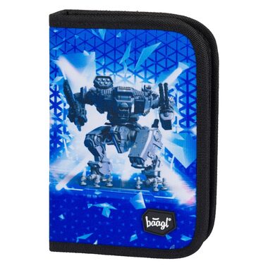 BAAGL Školní penál klasik dvě chlopně Space Battle / 19.5x12.5x5.5 cm