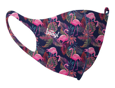 BAAGL Antibakterialní rouška pro dospělé Flamingo / 17.5x12.5 cm / ionty stříbra