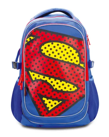 Presco Group Školní batoh s pončem Superman – POP / 46.5x32x17 cm / vhodný od 3. třídy