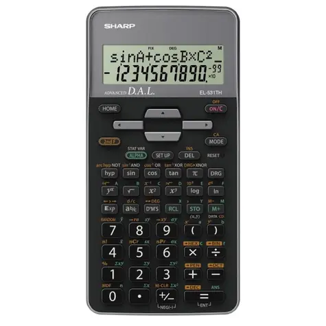 SHARP EL-531THGY černá / Kalkulačka školní