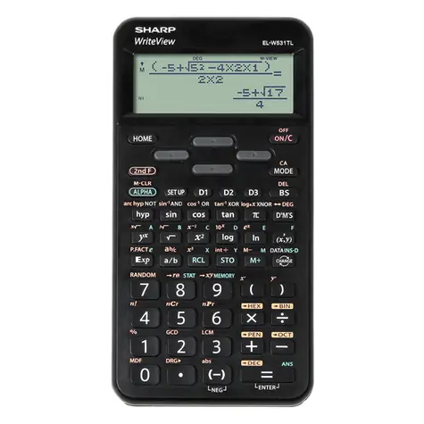 SHARP EL-W531TL černá / Kalkulačka vědecká / bodový displej / plastový kryt
