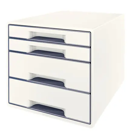 Leitz WOW CUBE (4 zásuvky) Zásuvkový box bílo-šedá / doprodej