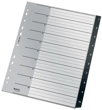 Leitz RECYCLE A4 Ekologické rejstříky 1-10 / PP