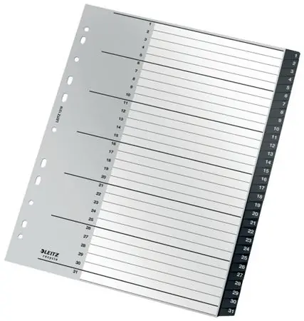 Leitz RECYCLE A4 Ekologické rejstříky 1-31 / PP