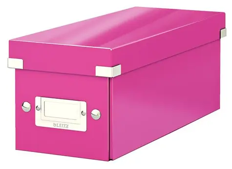 Leitz Click&Store Krabice na CD růžová / 30 standardních & 60 úzkých & 160 papírových  obálkách