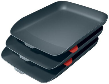 Leitz Cosy Odkladač na dokumenty set 3 ks sametová šedá