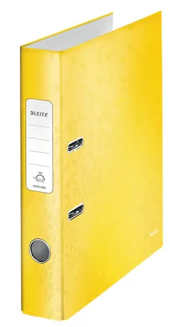 Leitz 180° WOW Polaminovaný pákový pořadač A4 50mm žlutá / až 350 listů A4