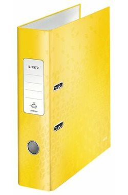Leitz 180° WOW Polaminovaný pákový pořadač A4 80mm žlutá / až 600 listů A4
