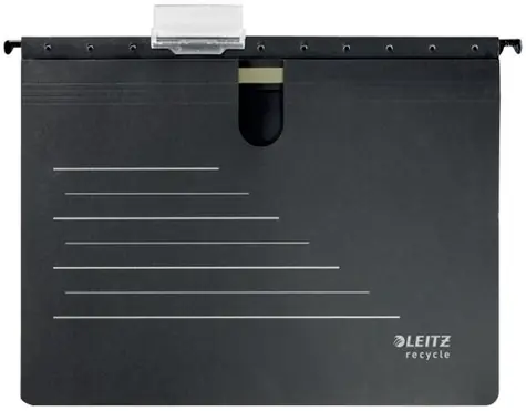 Leitz Alpha RECYCLE A4 Ekologické závěsné desky s rychlovazačem černá