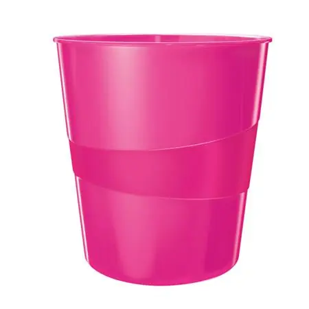 Leitz WOW Odpadkový koš 15 l metalická růžová