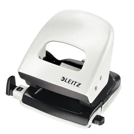 Leitz NeXXt 5008 Stolní děrovačka perleťová bílá / 3 mm / až 30 listů