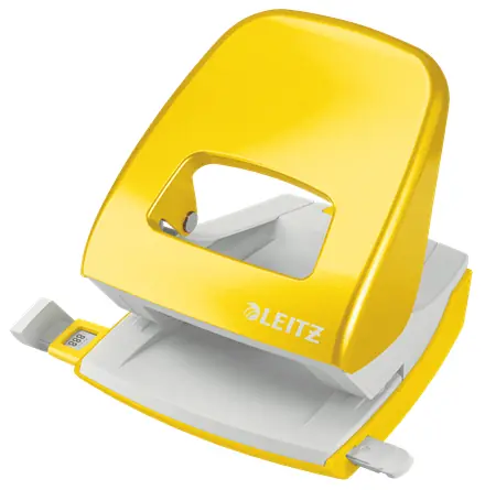 Leitz NeXXt WOW 5008 Stolní děrovačka žlutá / 3 mm / až 30 listů