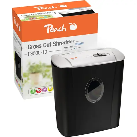 PEACH Cross Cut Shredder PS500-10 / skartovač / P-3 / 5 listů / podélný řez / 11 l