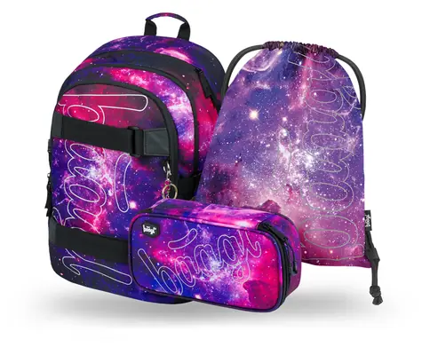BAAGL SET 3 Galaxy / aktovka / penál / sáček