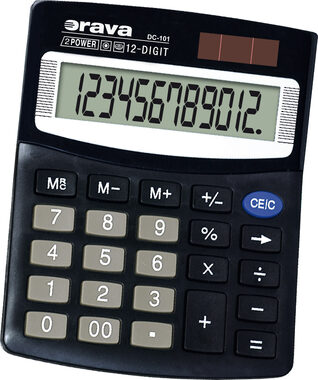 Orava DC-101 černá / kalkulačka / 12 místný displej
