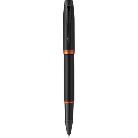 PARKER IM Professionals Vibrant Rings Flame Orange hrot F / roller / barva náplně: černá