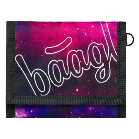 BAAGL Peněženka Galaxy fialová / 13 x 10 cm