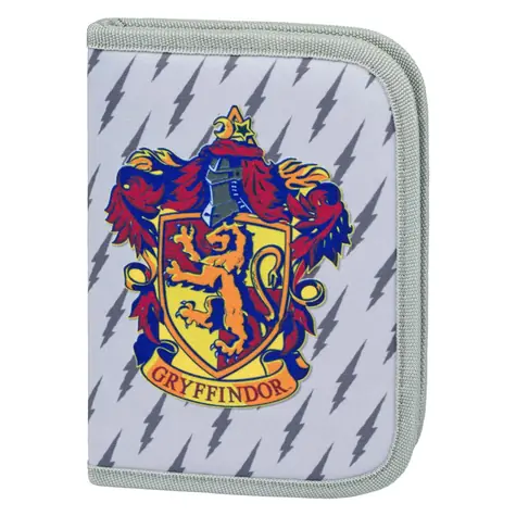 BAAGL Školní penál klasik dvě chlopně Harry Potter Nebelvír / 15x20x3 cm