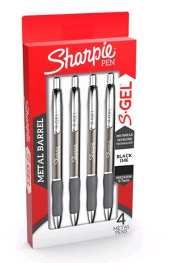 Sharpie S-Gel 0.7 mm 4 ks / Gelové pero / barva náplně: černá/modrá