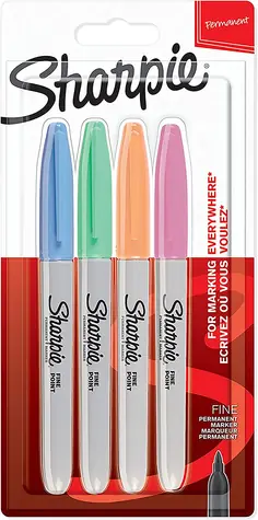 Sharpie Fine Popisovač permanentní pastelové barvy / kulatý hrot F / 4ks 