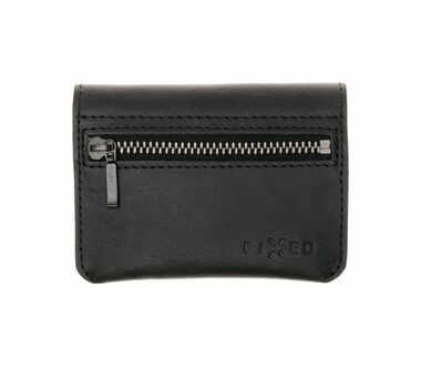 FIXED Tripple Wallet Kožená peněženka z pravé hovězí kůže černá