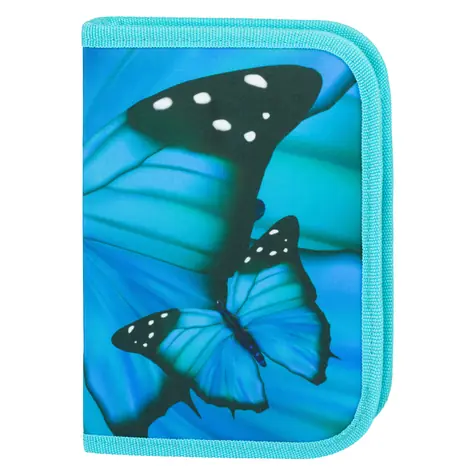 BAAGL Školní penál klasik dvě chlopně Butterfly / 20x15x3cm