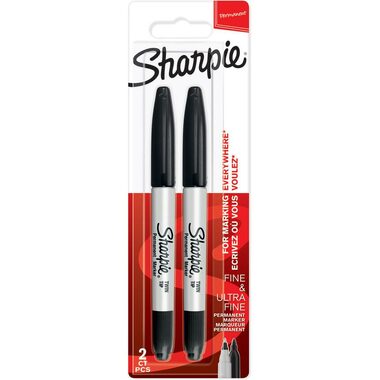 Sharpie Twin Tip Popisovač 2ks Černý