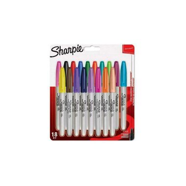 Sharpie Popisovače permanentní s jemným kulatým hrotem F 18 barev