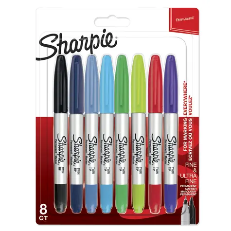 Sharpie Twin Tip Popisovače permanentní mix barev 0.5/0.9mm 8ks