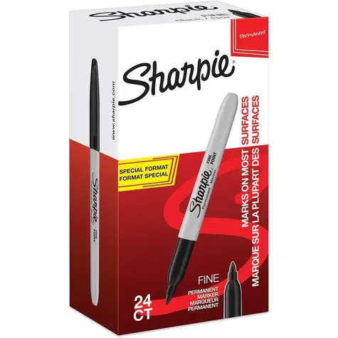 Sharpie Fine Popisovač permanentní 24 kusů Černá