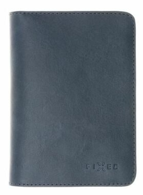 FIXED Passport Kožená peněženka modrá / pravá hovězí kůže / velikost pasu