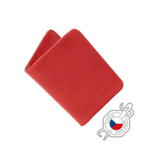 FIXED Wallet XL Kožená peněženka z pravé hovězí kůže červená
