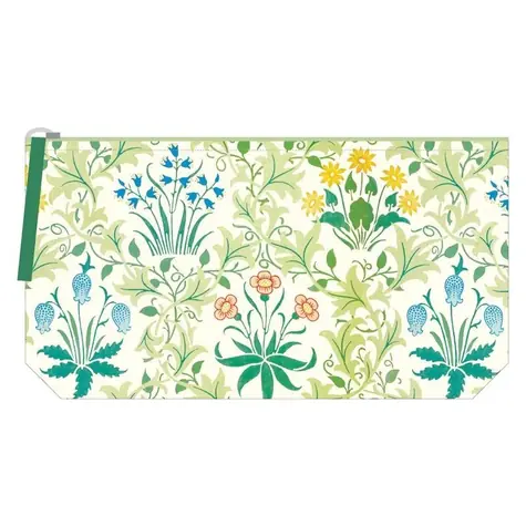 Galison Vlaštovičník Vyšívaná kosmetická taštička / 24x12.7x3.8 cm